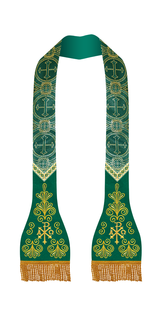 Roman Stole with Spiritual embroidery