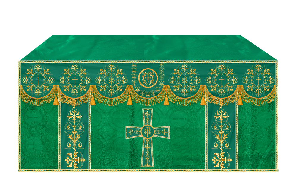 Altar Cloth with Spiritual Motif and Trims