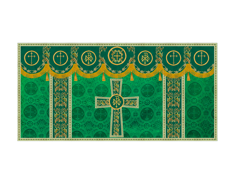 Altar Cloth with Liturgical Motif and Trims