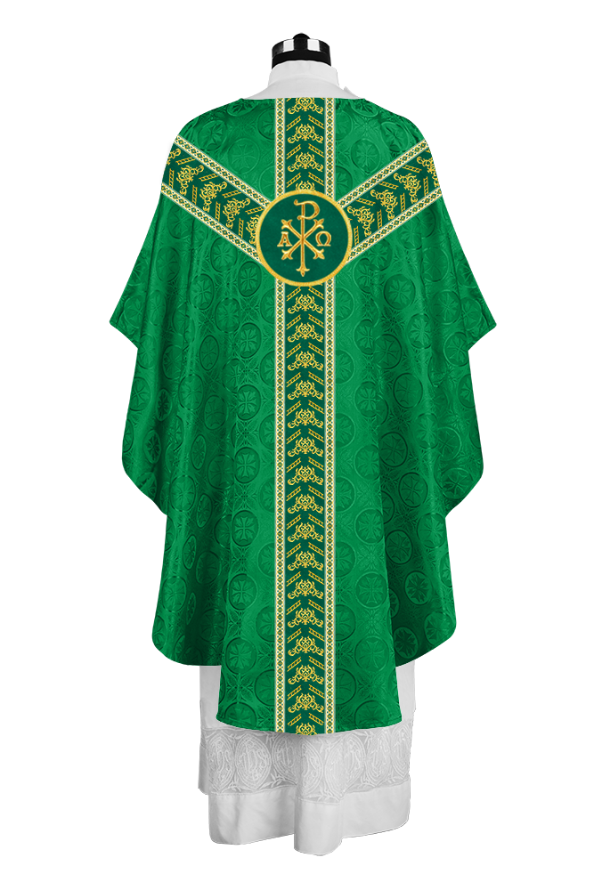 Liturgical Gothic Chasuble with Fine Embroidery Motif