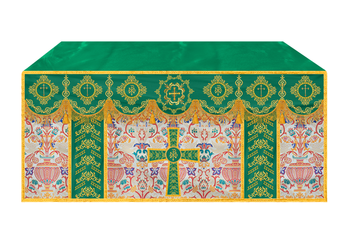 Embroidered Tapestry Altar Cloth with Spiritual Motif