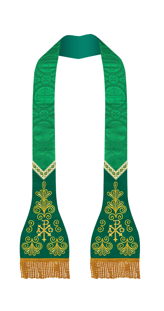 Roman Stole with Spiritual embroidery