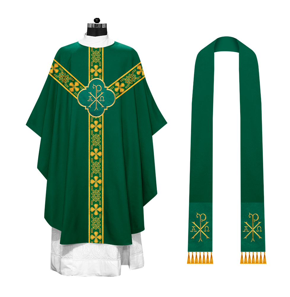 Gothic Chasuble with Motif and Trims