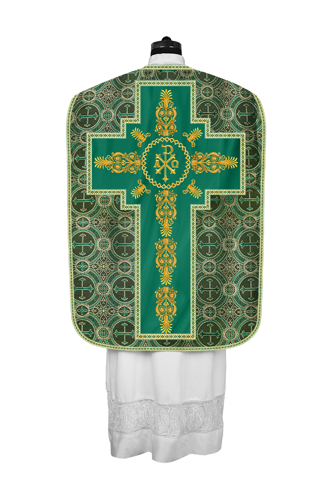 Roman Chasuble Vestments Adorned With Trims