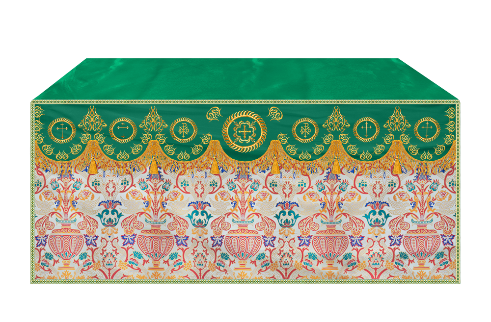 Tapestry Altar Cloth with Embroidered Motif