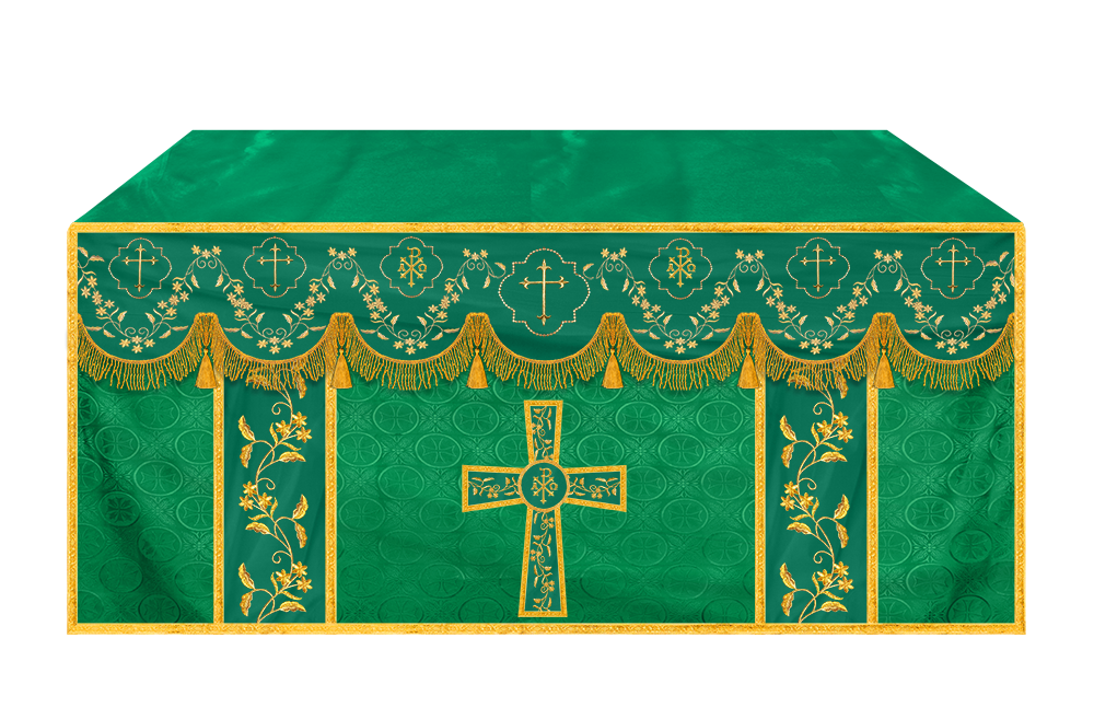 Altar Cloth with Fine Embroidery and Spiritual Motif
