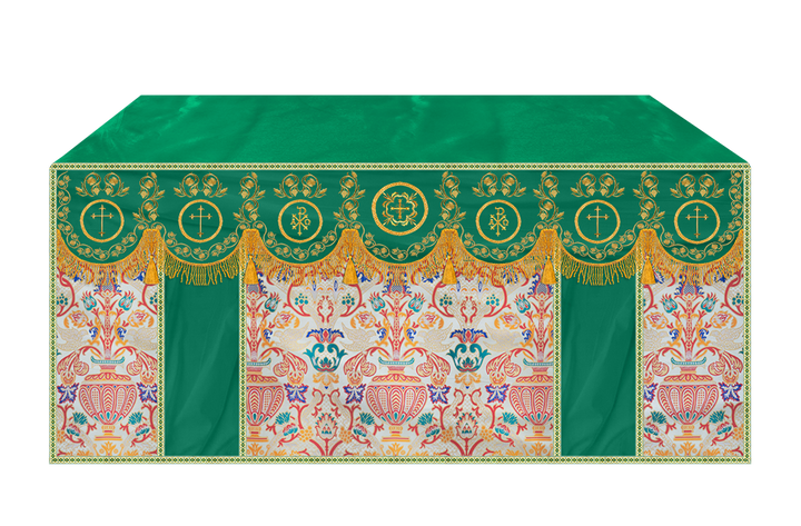 Tapestry  Altar Cloth with Liturgical Motif and Trims