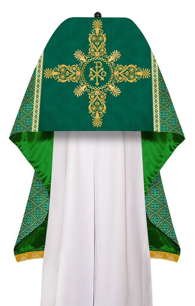 Humeral Veil Vestment with Embroidery and Spiritual Motif