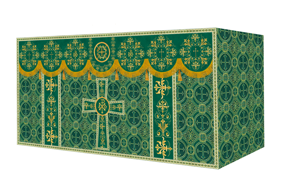 Altar Cloth with Spiritual Motif and Trims