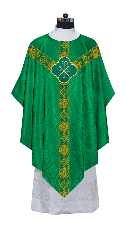 Pugin Chasuble with Braided Lace Orphrey