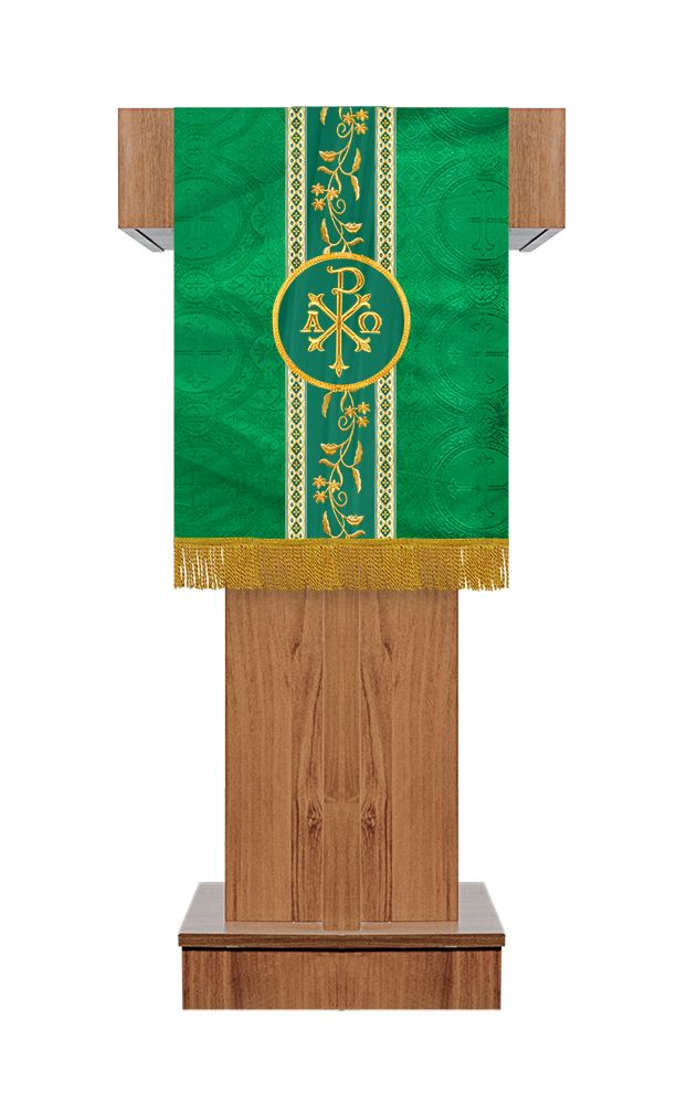 Altar Table Cloth With Floral Embroidery trims