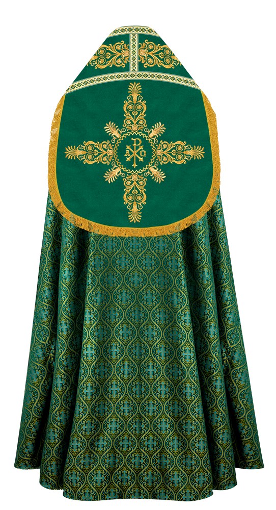 Embroidered Roman Cope with Adorned Spiritual Motif