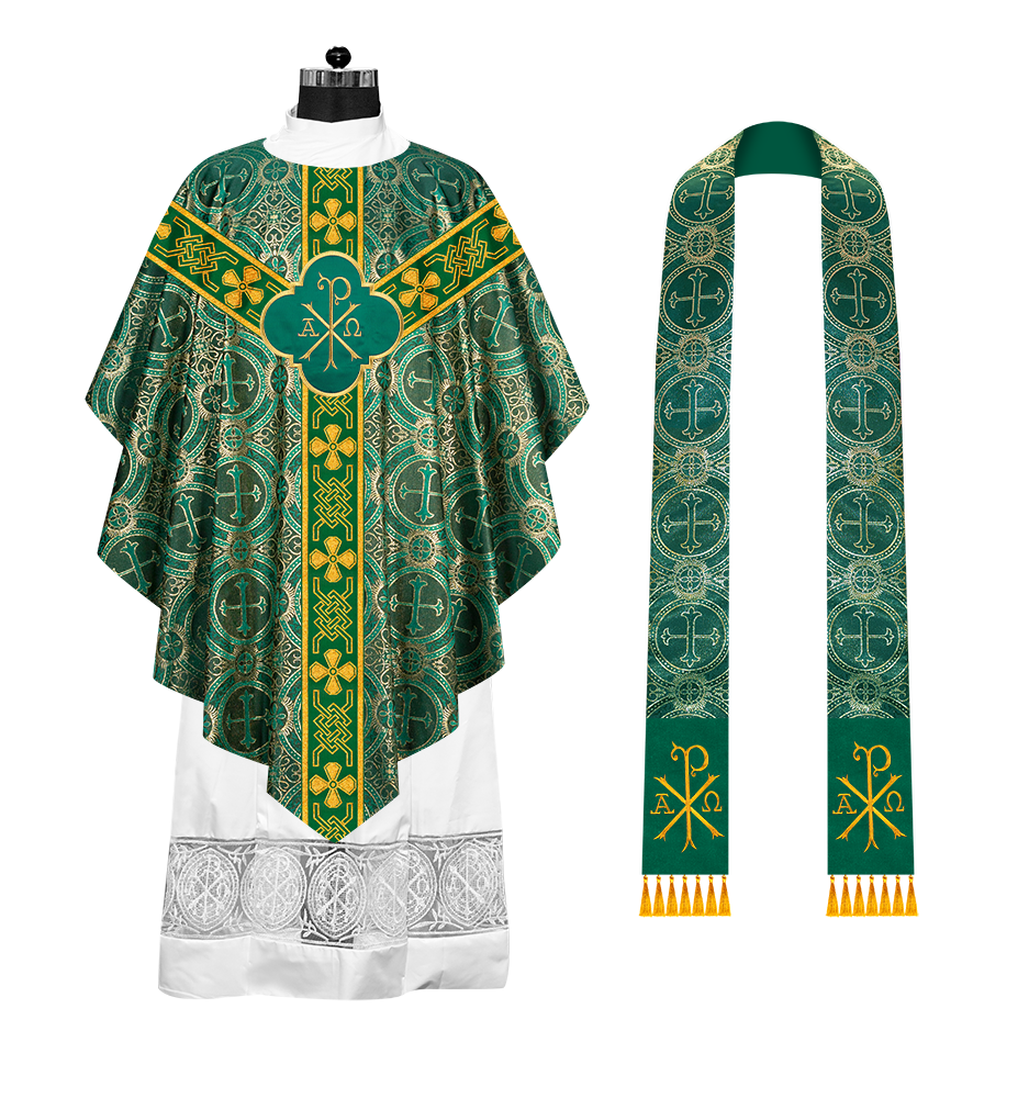 Embroidered Pugin Chasuble with Spiritual Motif