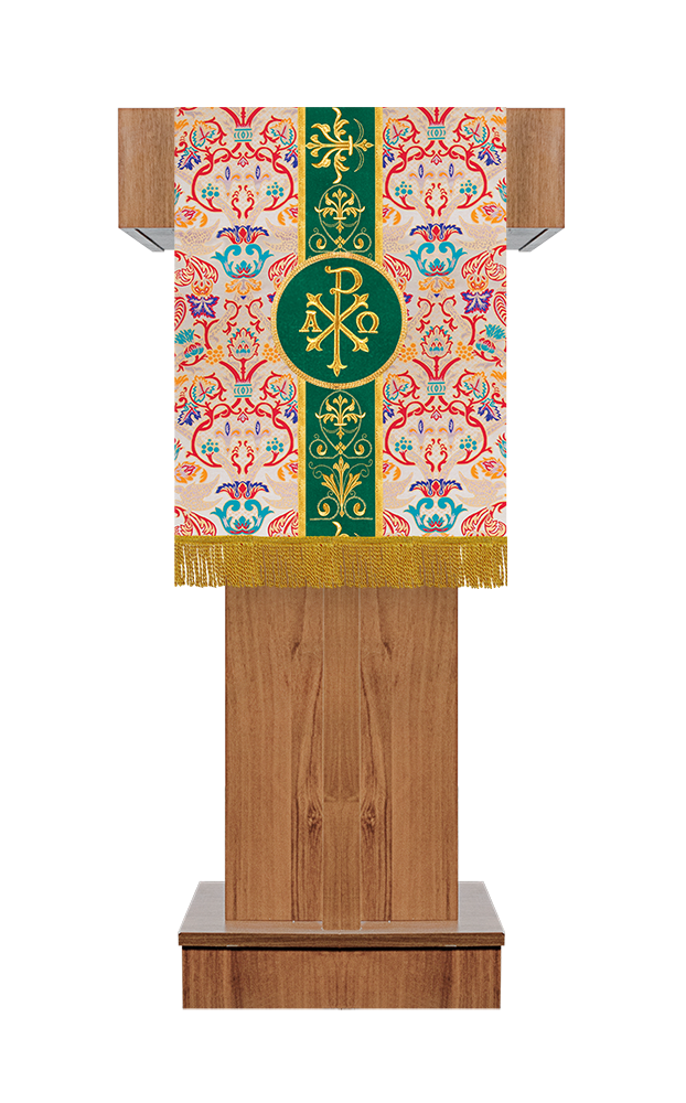 Tapestry Pulpit/Lectern with Ornate embroidered trims