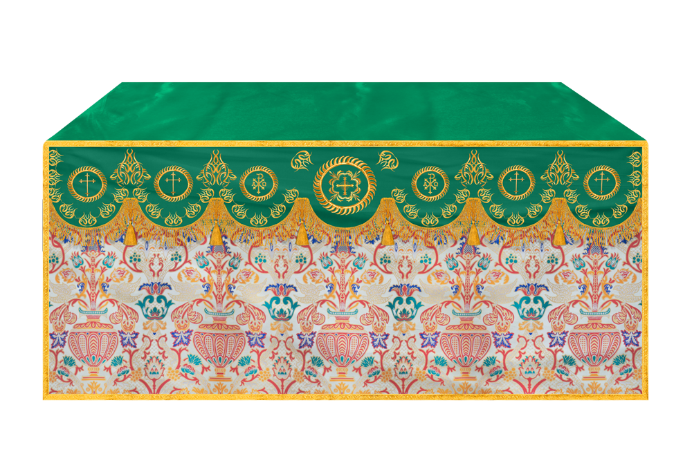 Tapestry Altar Cloth with Embroidered Orphrey