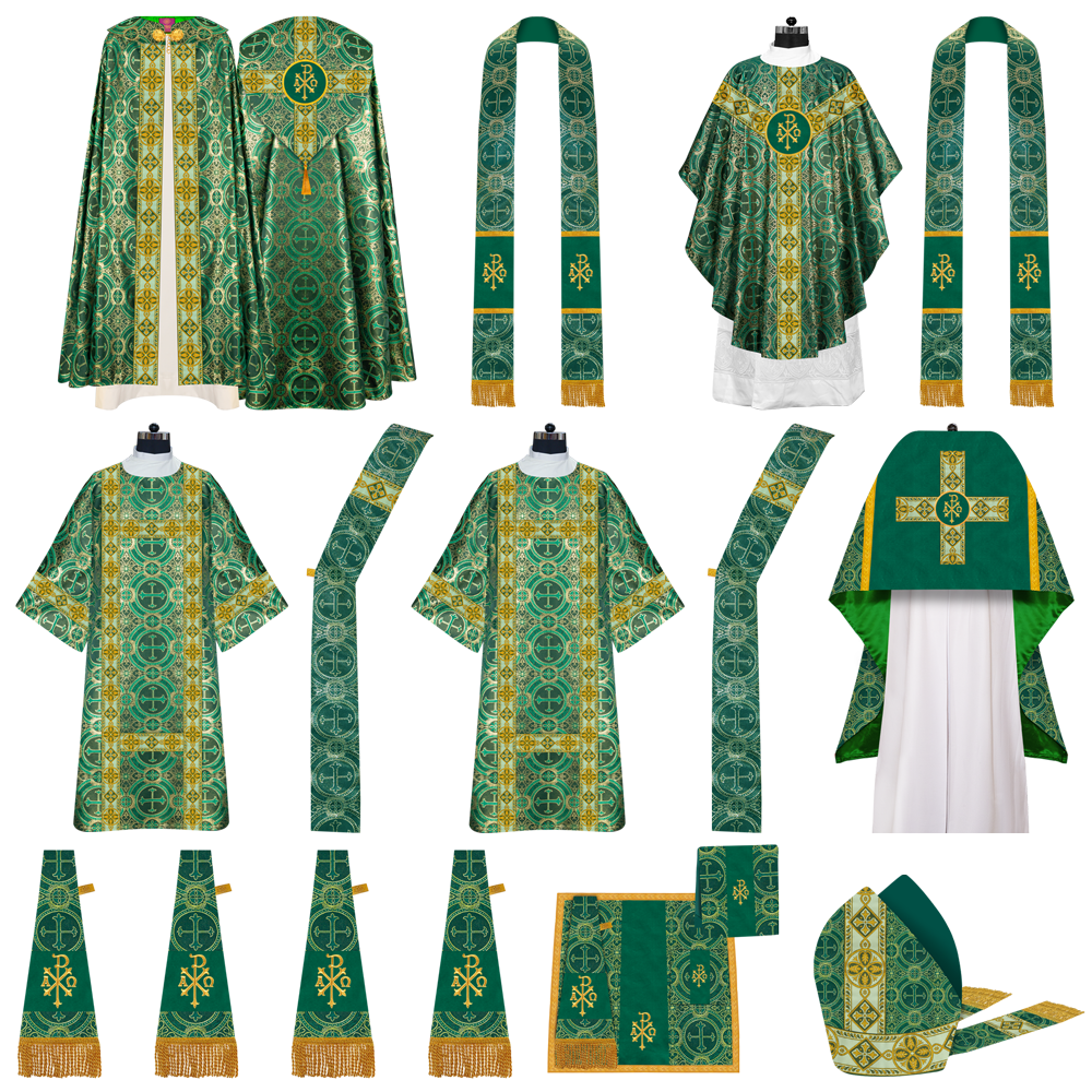 Gothic Highline Mass Set with Embroidered Motif and Orphrey