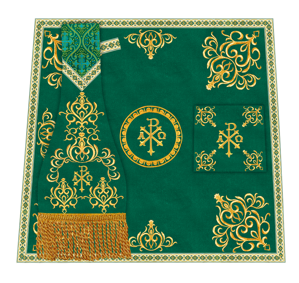 Borromean Chasuble Vestment Adorned With Colour Braids and Trims