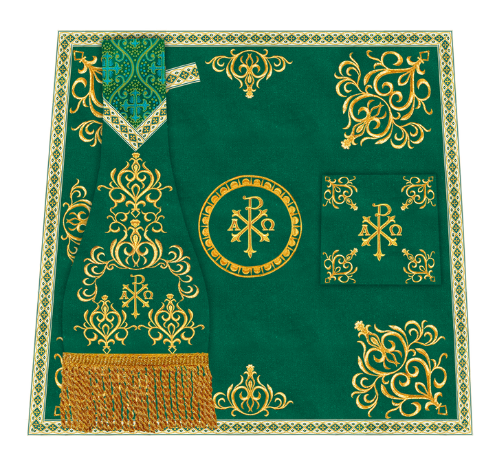 Borromean Chasuble Vestment Adorned With Colour Braids and Trims