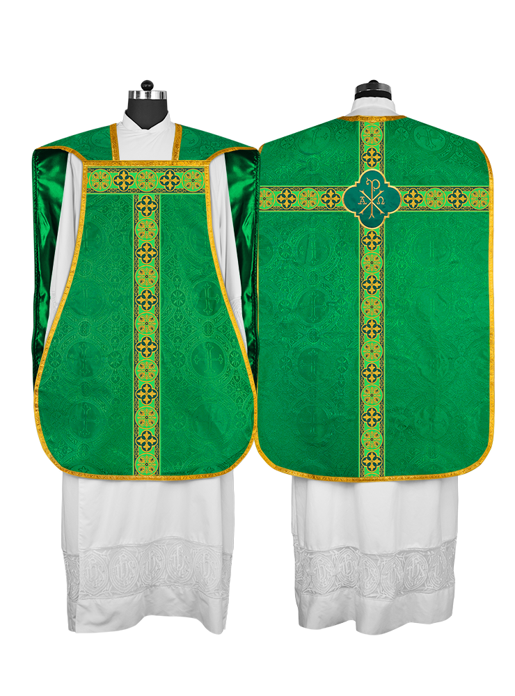 Fiddleback romano con ribetes trenzados tejidos 