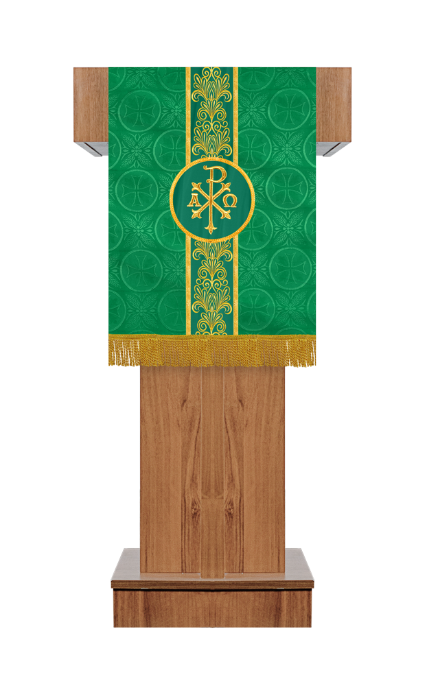 Premium Pulpit / Lectern Hanging with Embroidered Trims and Motif