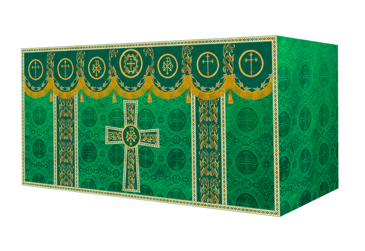 Altar Cloth with Liturgical Motif and Trims