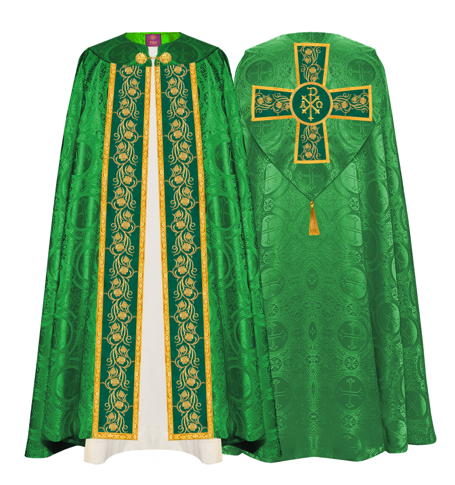 Gothic Cope Vestment with Ornate Embroidery