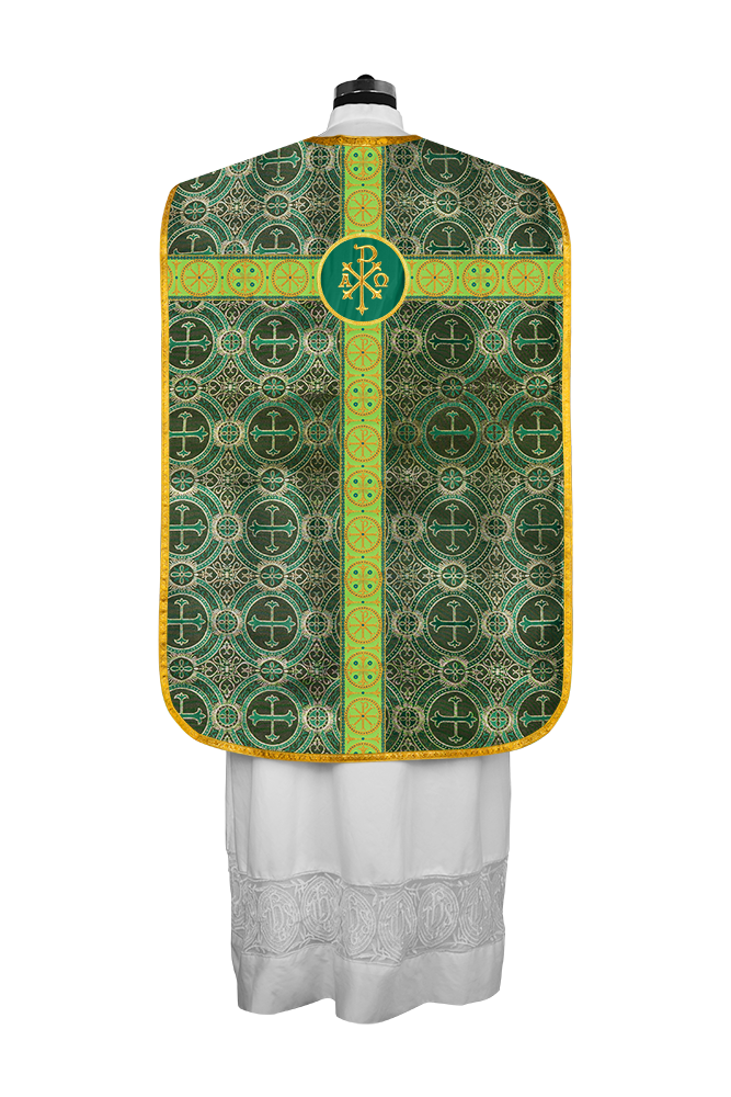 Casulla romana con orfebrería adornada 
