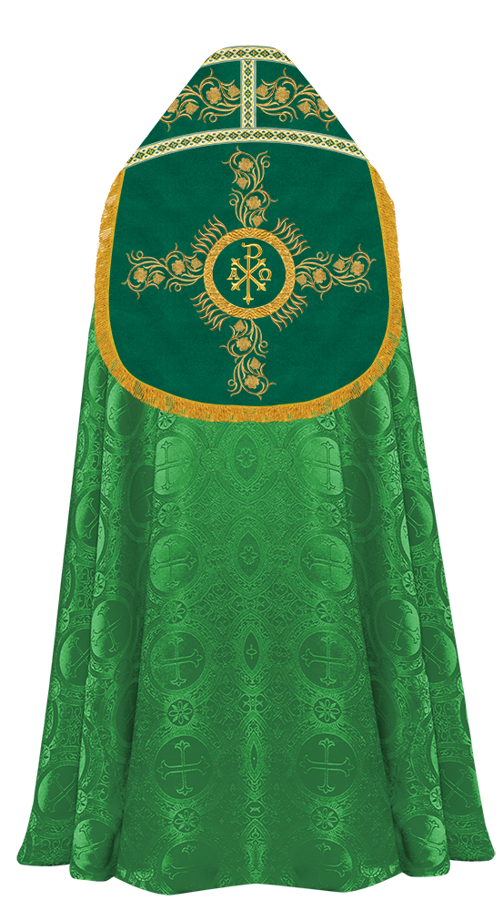 Roman Cope Vestment with Grapes Embroidered trims