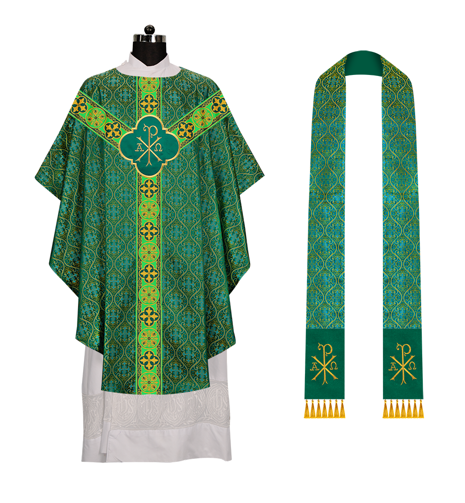 Gothic Chasuble with Cross Braided Trims