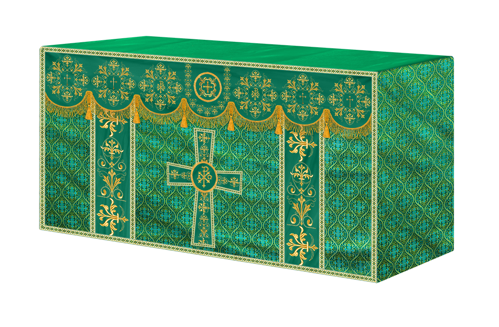 Altar Cloth with Spiritual Motif and Trims
