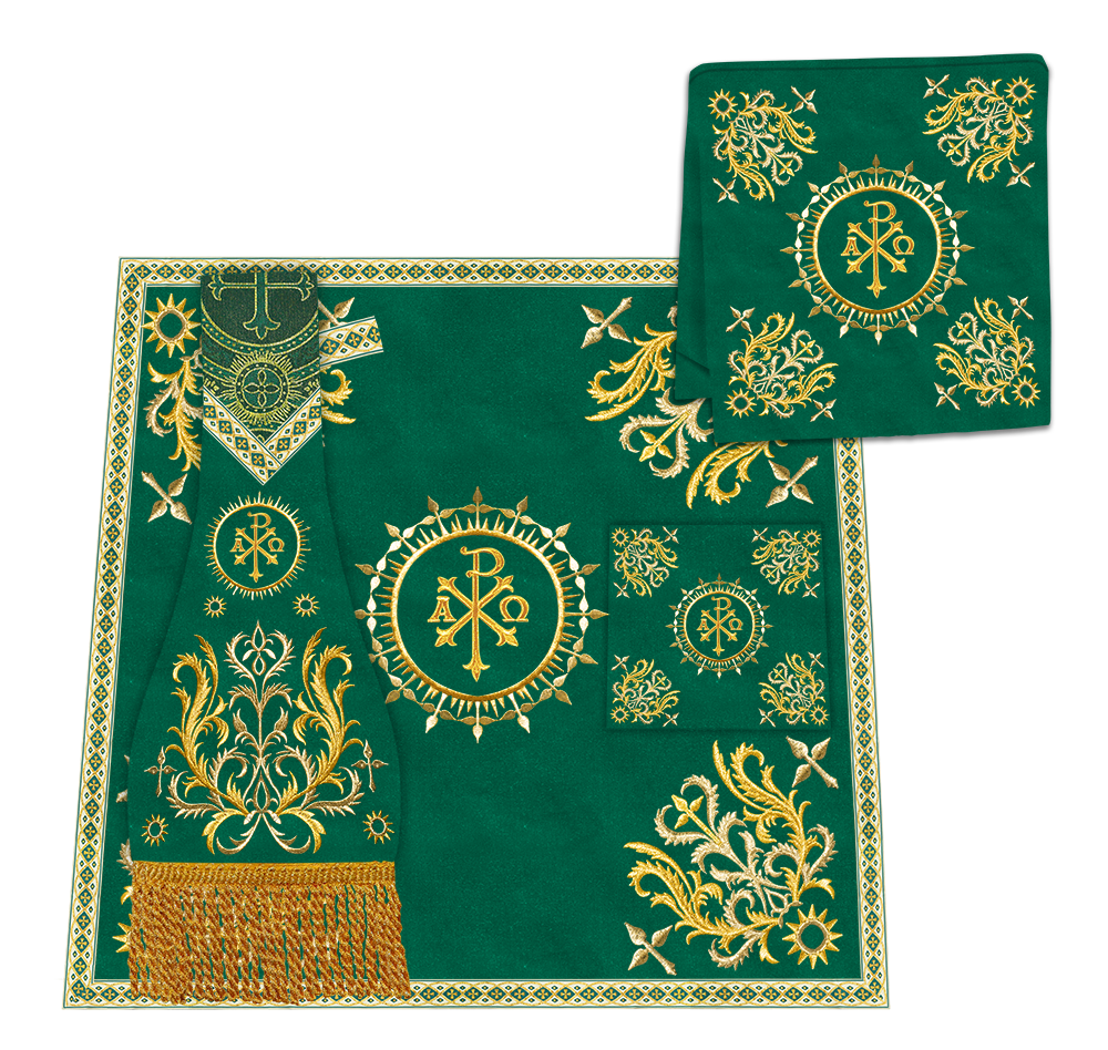 Borromean Chasuble Vestment Enhanced With  Motifs and Trims