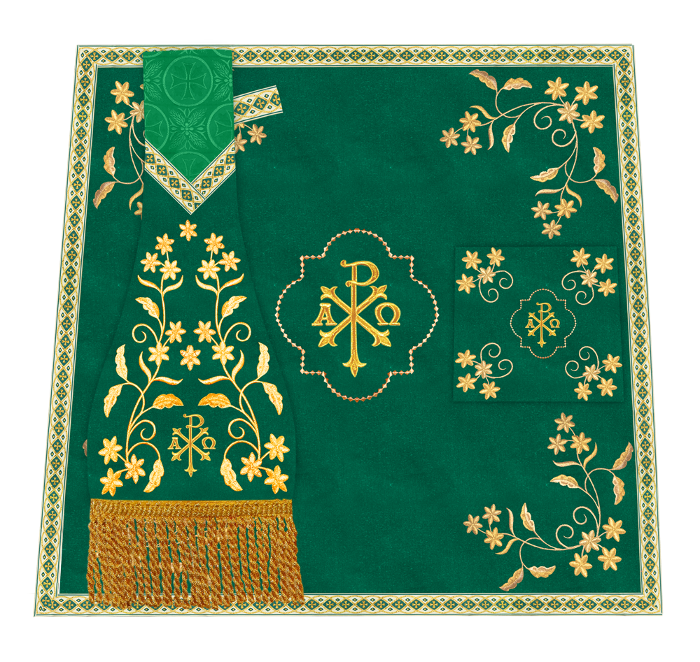 Catholic Altar Mass Set with Embroidered Motif