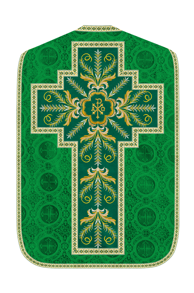 Roman Chasuble Vestment With Detailed Orphrey