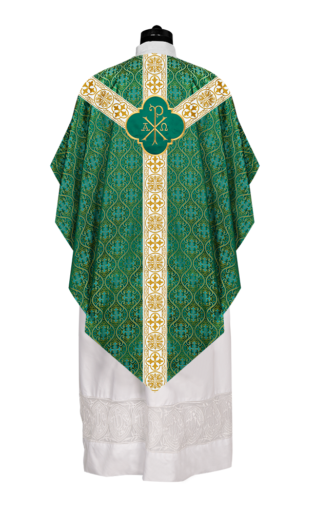 Pugin Chasuble with Intricate Embroidery and Orphrey Details