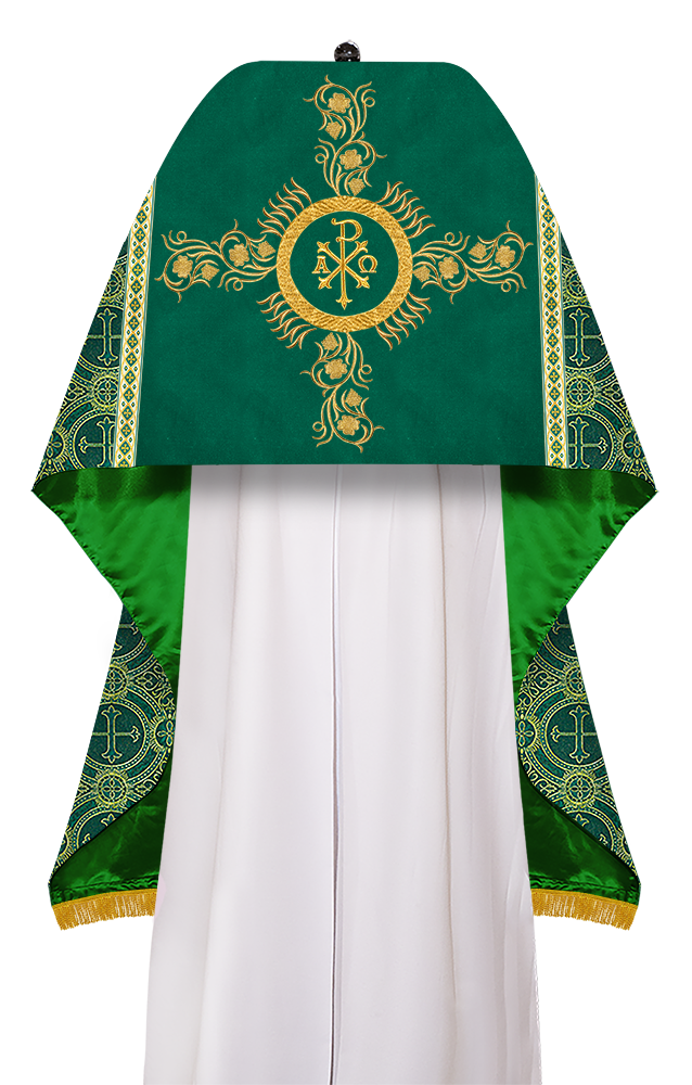 Humeral Veil Vestment with Grapes Embroidered Trims