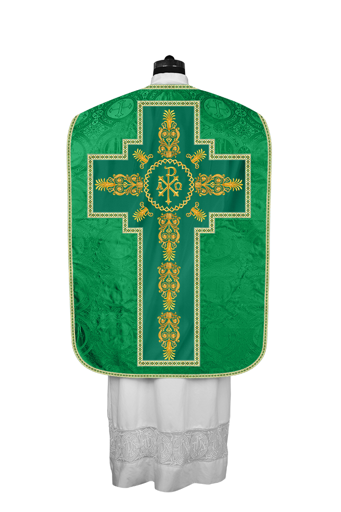 Roman Chasuble Vestments Adorned With Trims