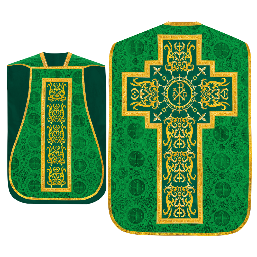 Set of Four Roman Chasuble with matching stole