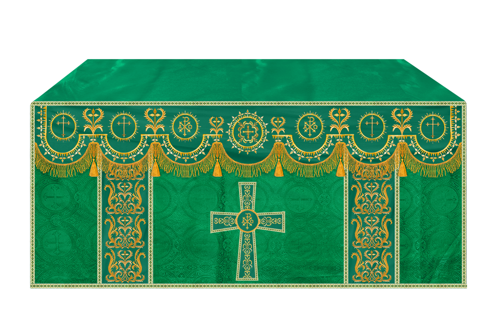 Communion Table Cloth with Embroidered Trims