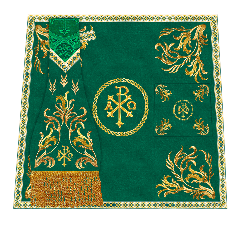 Mass set Vestment with Embroidered Motif