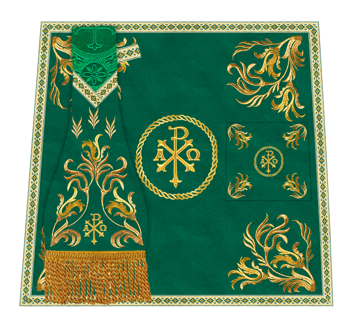 Mass set Vestment with Embroidered Motif