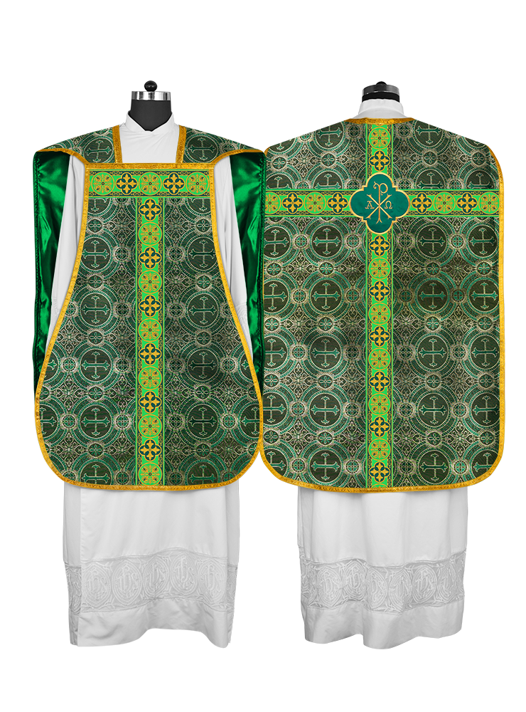 Fiddleback romano con ribetes trenzados tejidos 