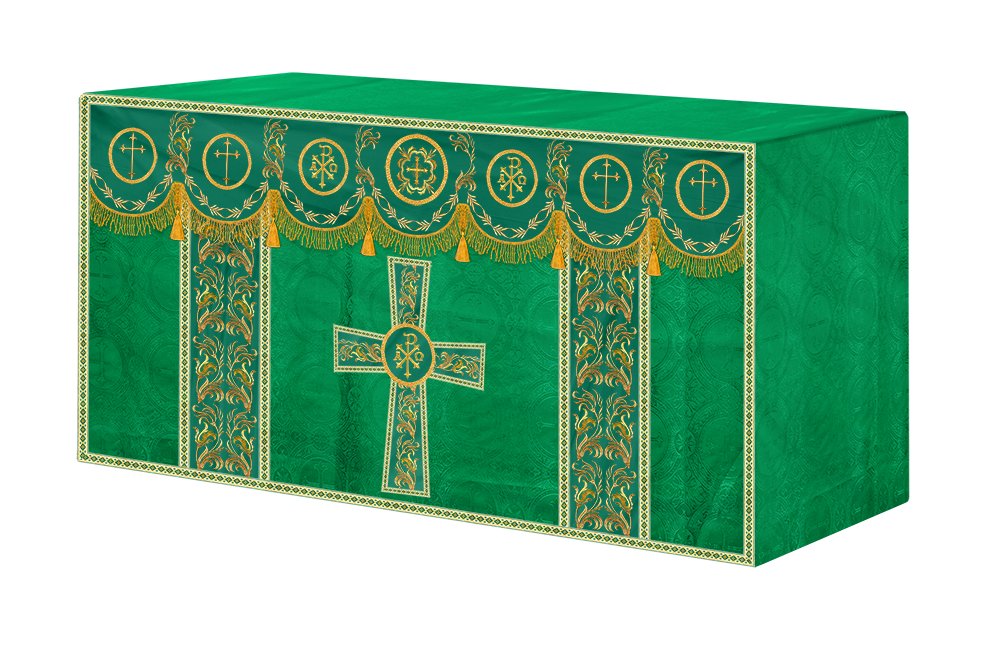 Altar Cloth with Liturgical Motif and Trims
