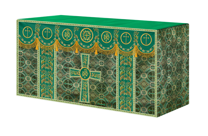 Altar Cloth with Liturgical Motif and Trims