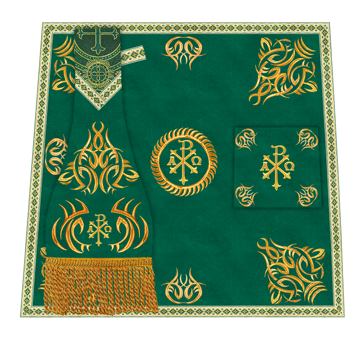 Borromean Chasuble Vestment With Braided Orphrey and Trims