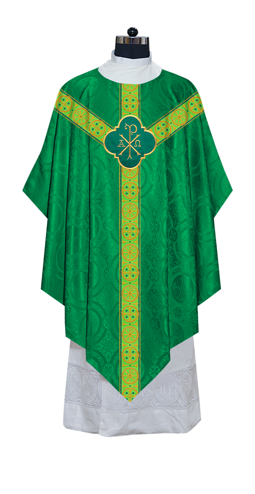 Divine Pugin Chasuble with Braided Lace Orphrey