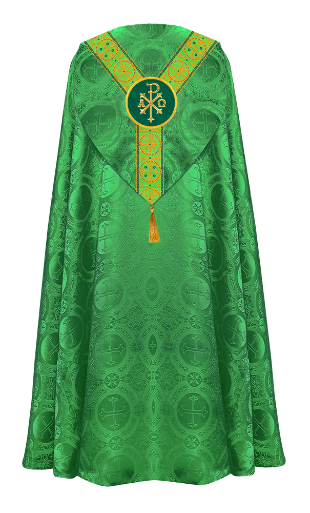 Gothic Cope Vestment with Y Type Embroidered Motif