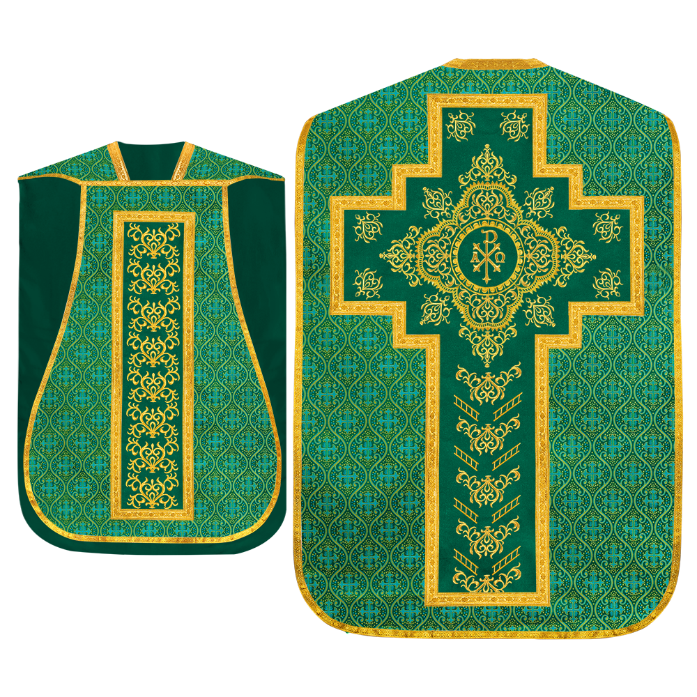 Set of four Roman Chasuble with stole