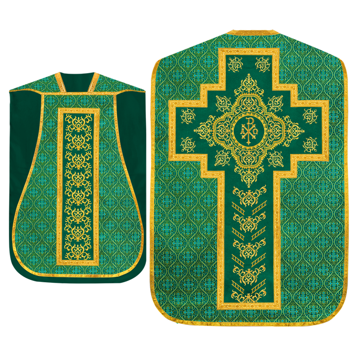 Set of four Roman Chasuble with stole