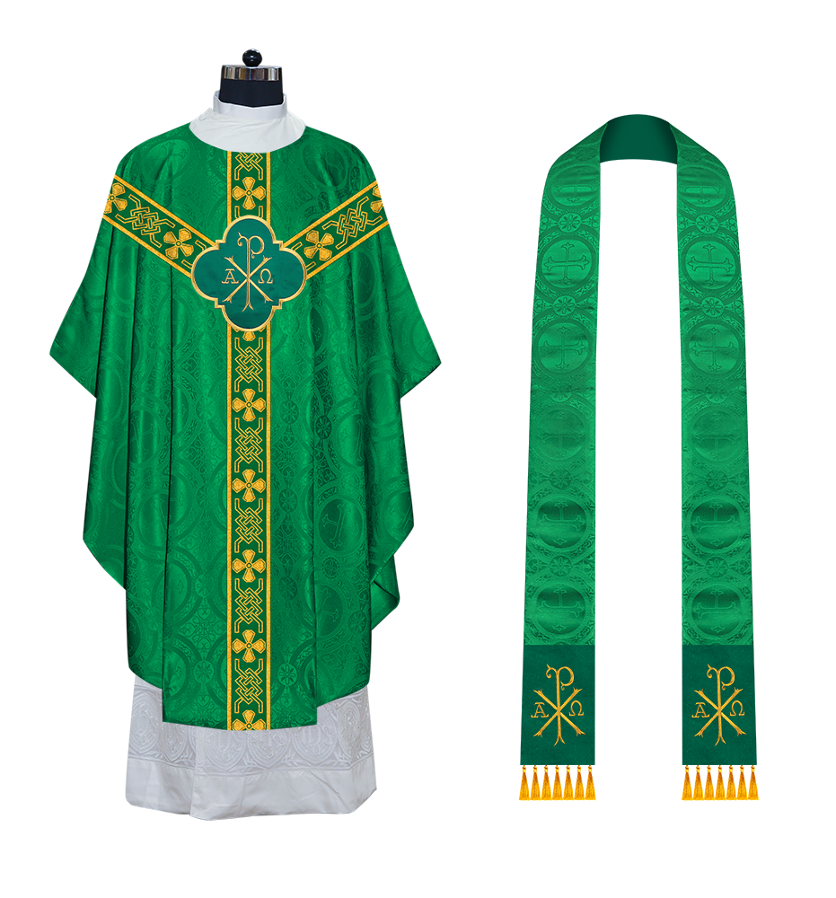 Gothic Chasuble with Motif and Trims