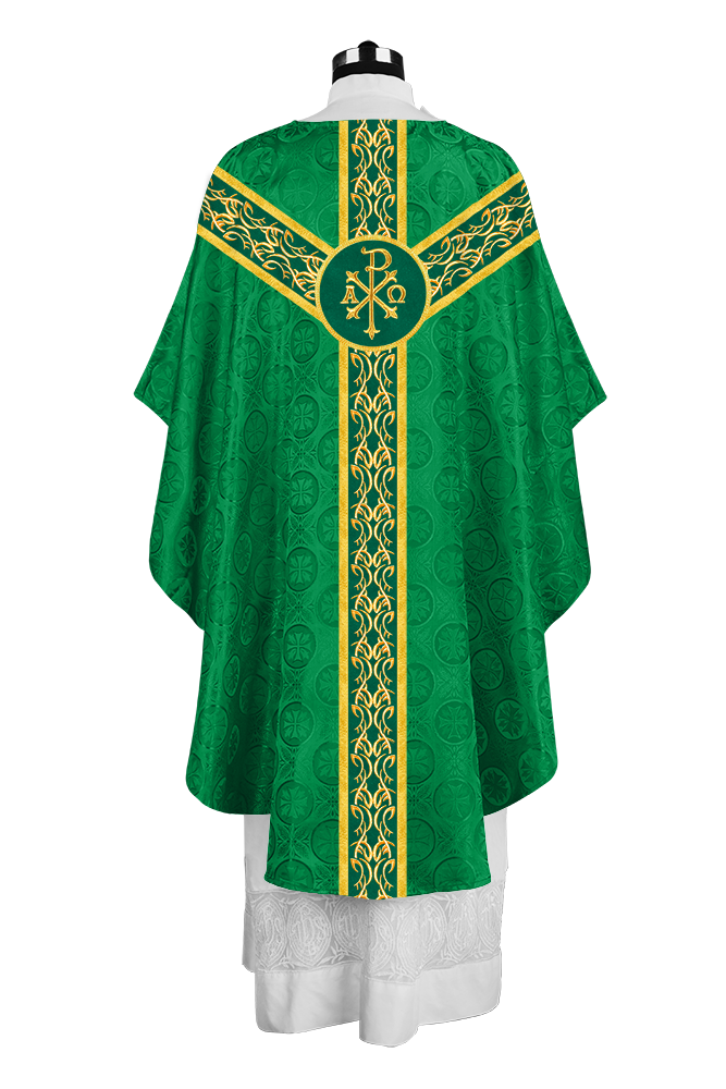 Exquisite Gothic Chasuble with Ornate Embroidery Trims